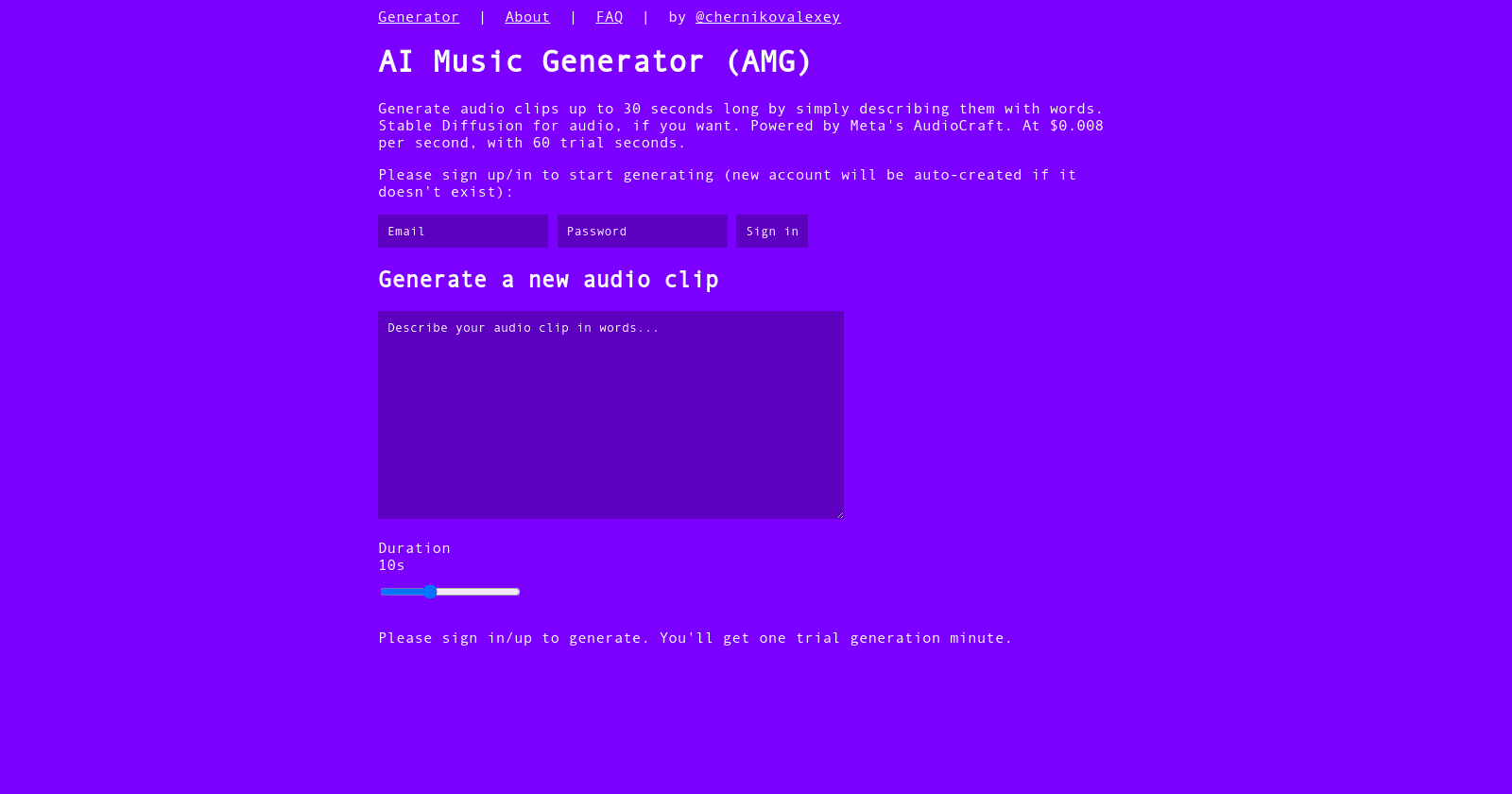 Générateur de musique AI