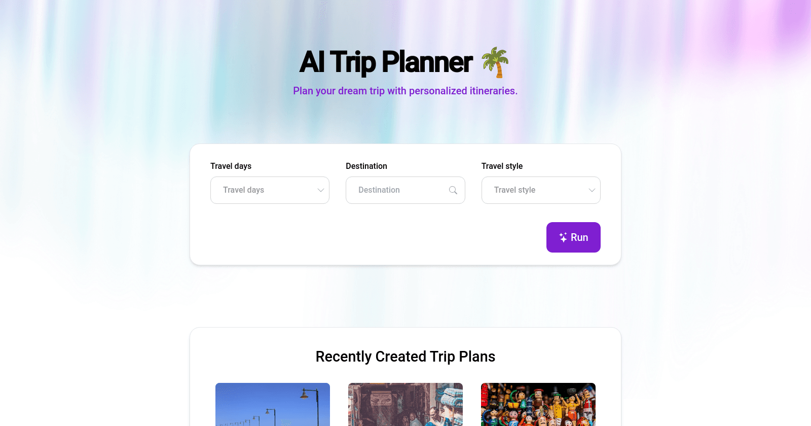 Planificateur de voyage AI